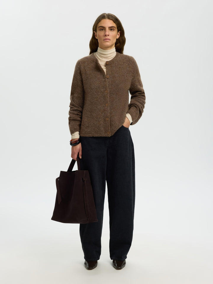SLWLULU NEW LS KNIT CARDIGAN NOOS, Dachshund/MELANGE 205410001 Bild 5