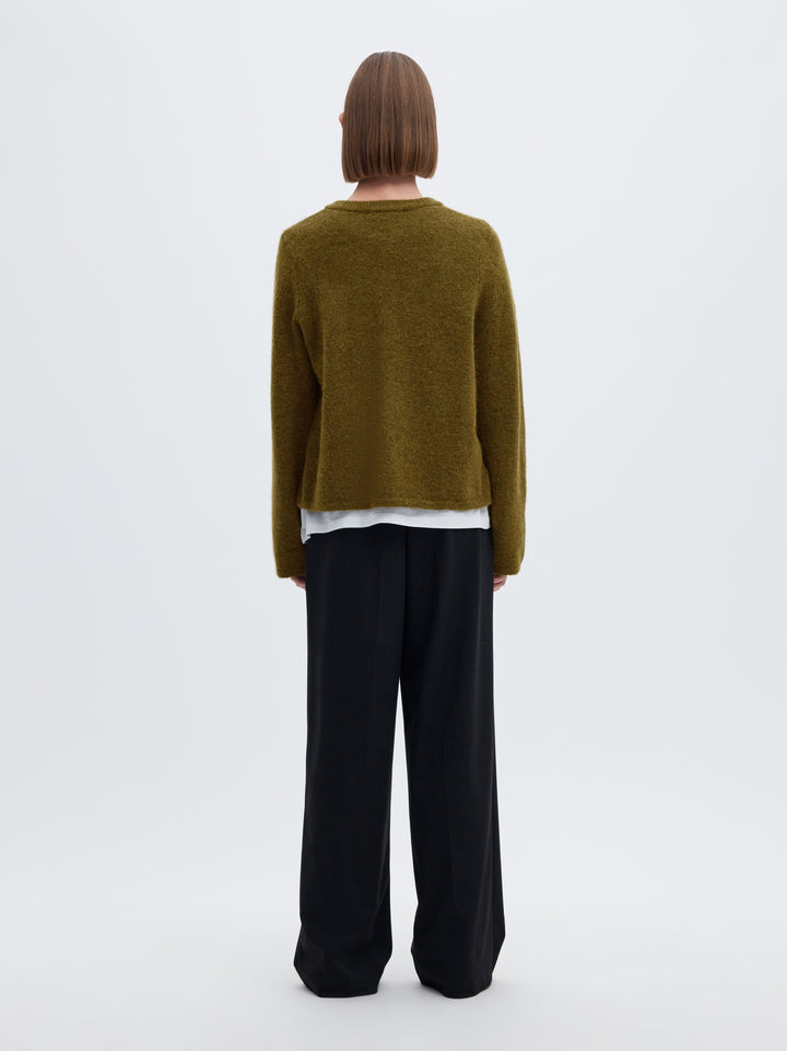SLWLULU NEW LS KNIT CARDIGAN NOOS, Fir Green/MELANGE 261815001 Bild 3