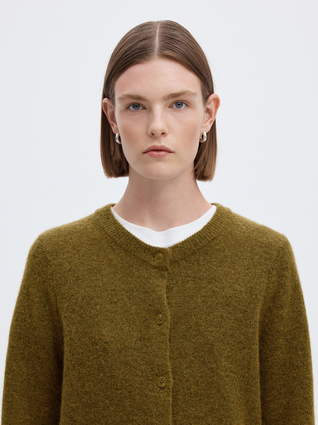 SLWLULU NEW LS KNIT CARDIGAN NOOS, Fir Green/MELANGE 261815001 Bild 4