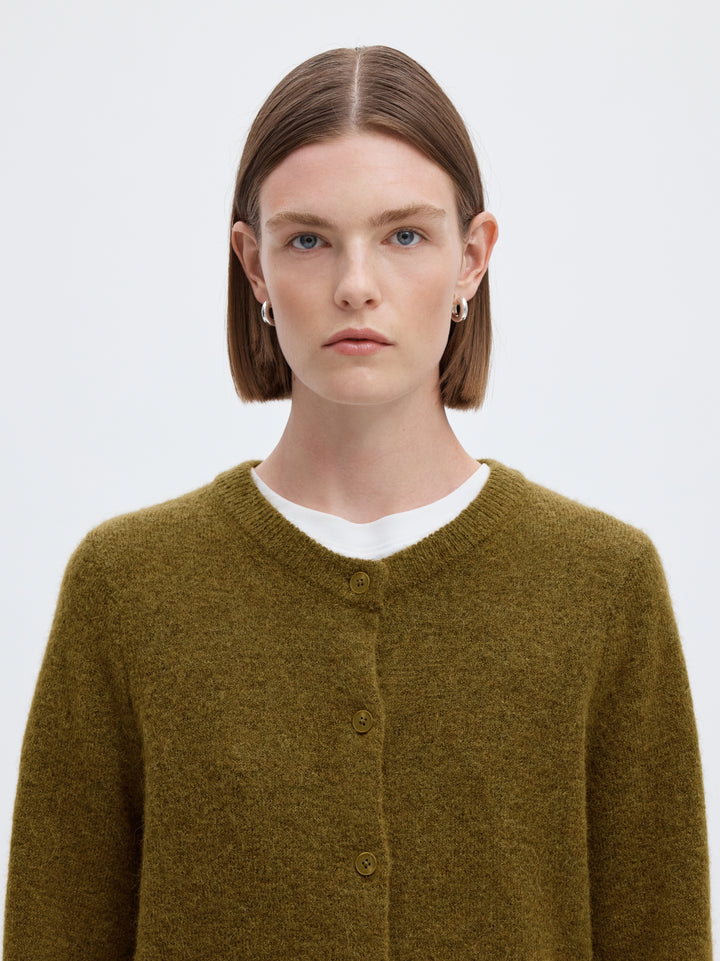 SLWLULU NEW LS KNIT CARDIGAN NOOS, Fir Green/MELANGE 261815001 Bild 4