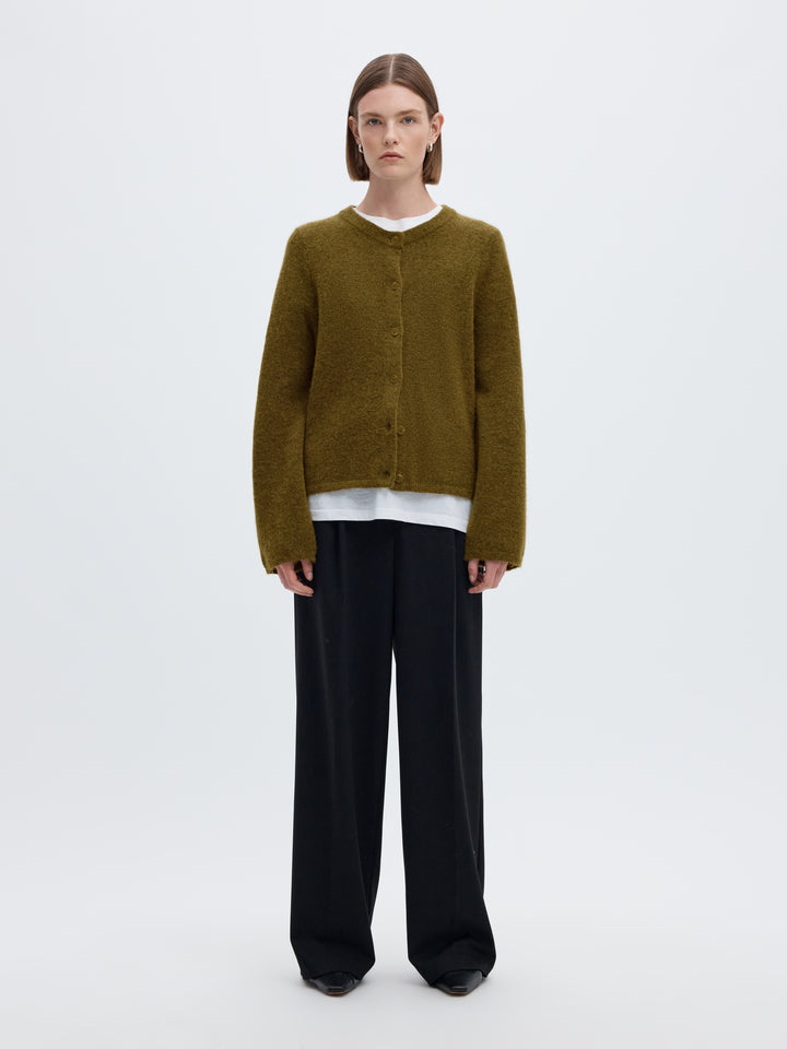 SLWLULU NEW LS KNIT CARDIGAN NOOS, Fir Green/MELANGE 261815001 Bild 5