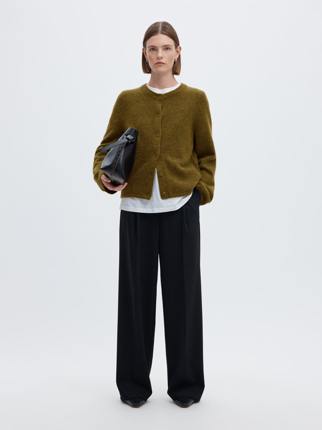 SLWLULU NEW LS KNIT CARDIGAN NOOS, Fir Green/MELANGE 261815001 Bild 6