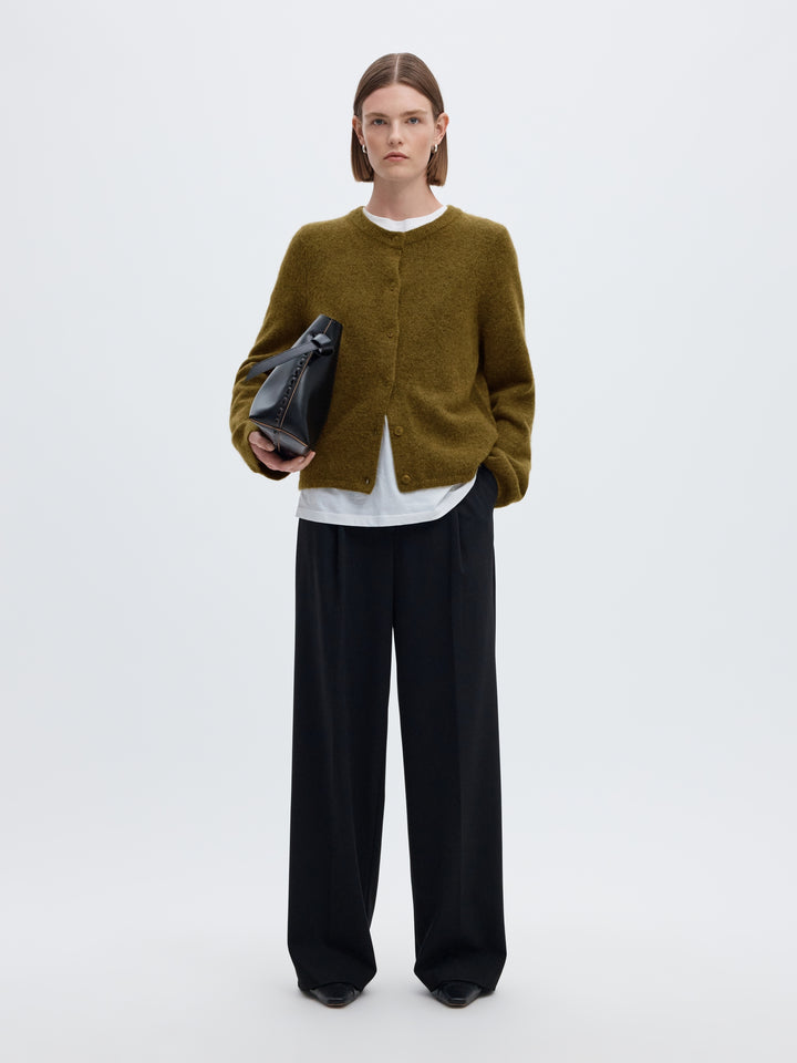 SLWLULU NEW LS KNIT CARDIGAN NOOS, Fir Green/MELANGE 261815001 Bild 6
