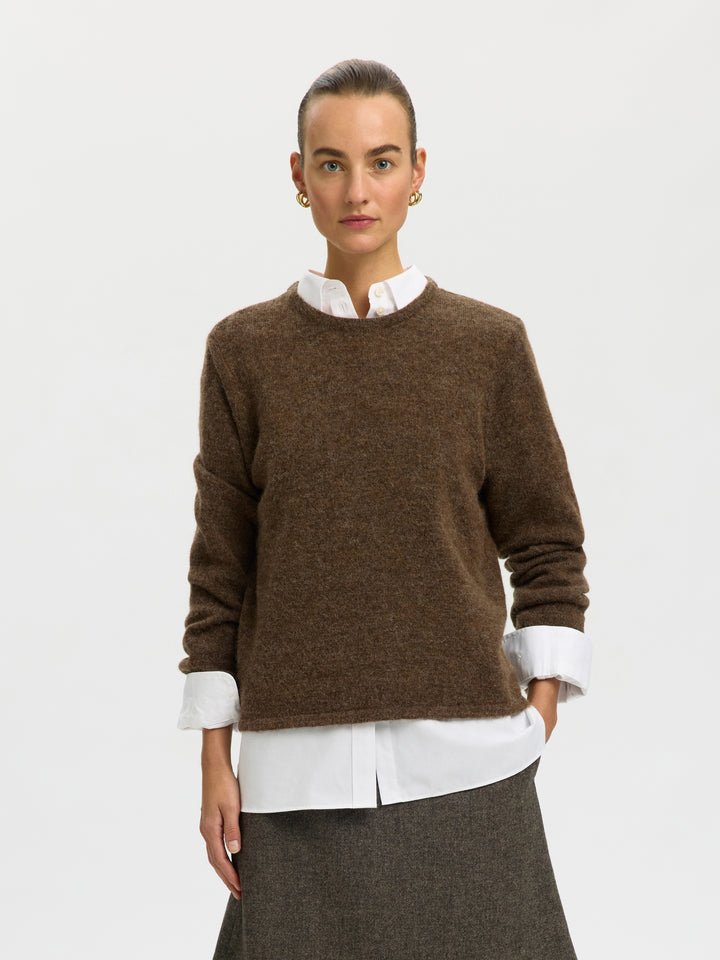 SLWLULU NEW LS KNIT O-NECK NOOS, Dachshund/MELANGE 205410001 Bild 2