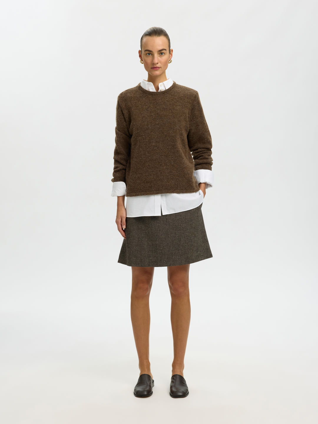 SLWLULU NEW LS KNIT O-NECK NOOS, Dachshund/MELANGE 205410001 Bild 5