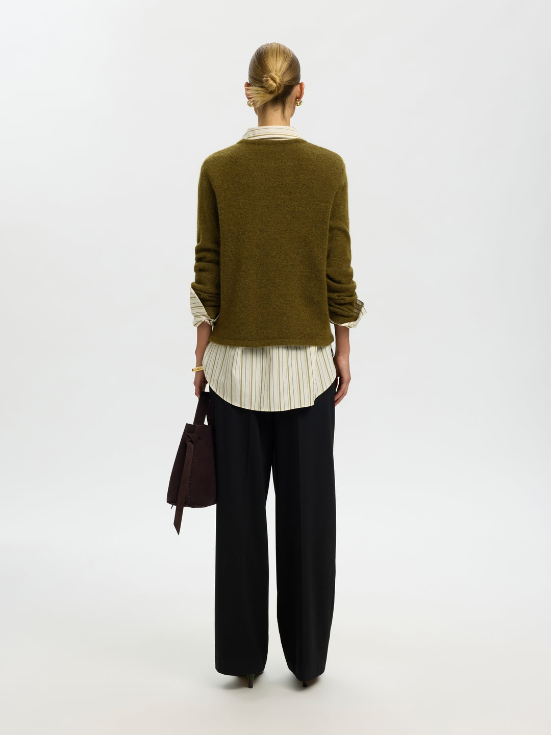 SLWLULU NEW LS KNIT O-NECK NOOS, Fir Green/MELANGE 261815001 Bild 3