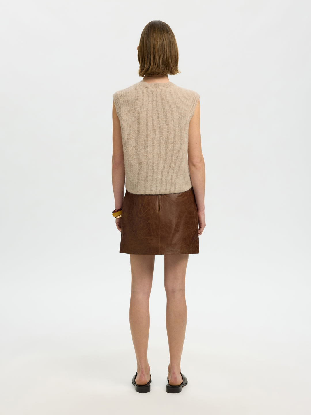 SLWLULU SL BUTTON O-NECK VEST NOOS, Birch/Melange 179771001 Bild 3
