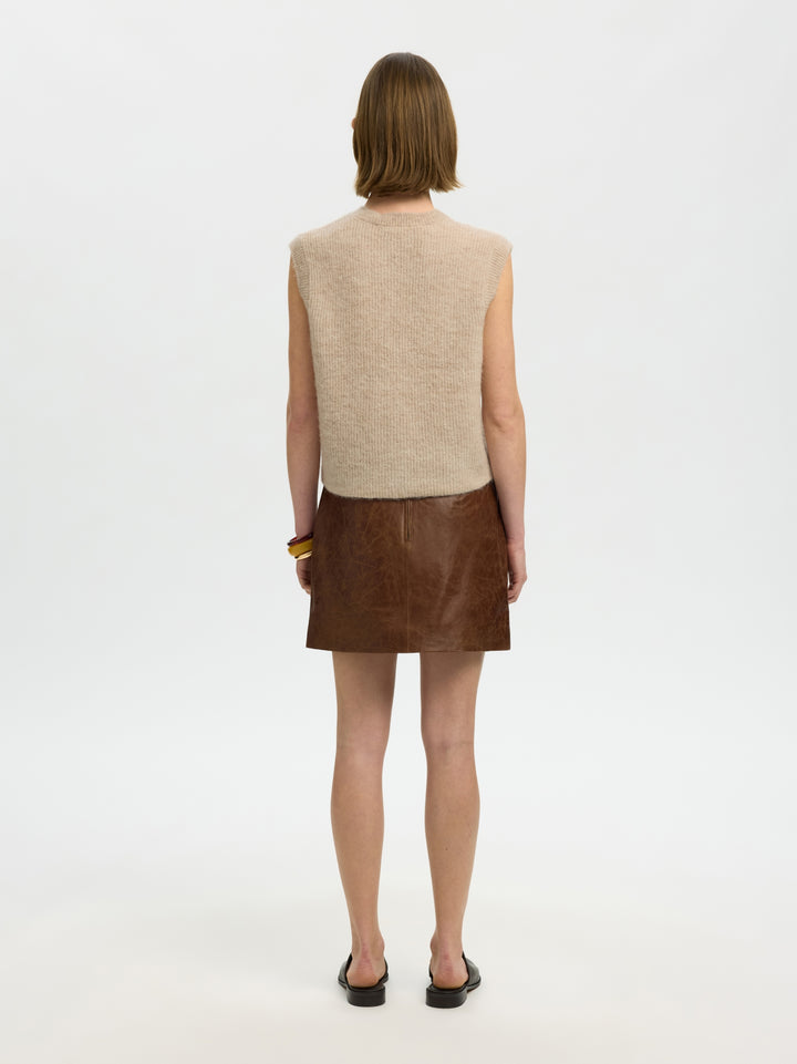 SLWLULU SL BUTTON O-NECK VEST NOOS, Birch/Melange 179771001 Bild 3