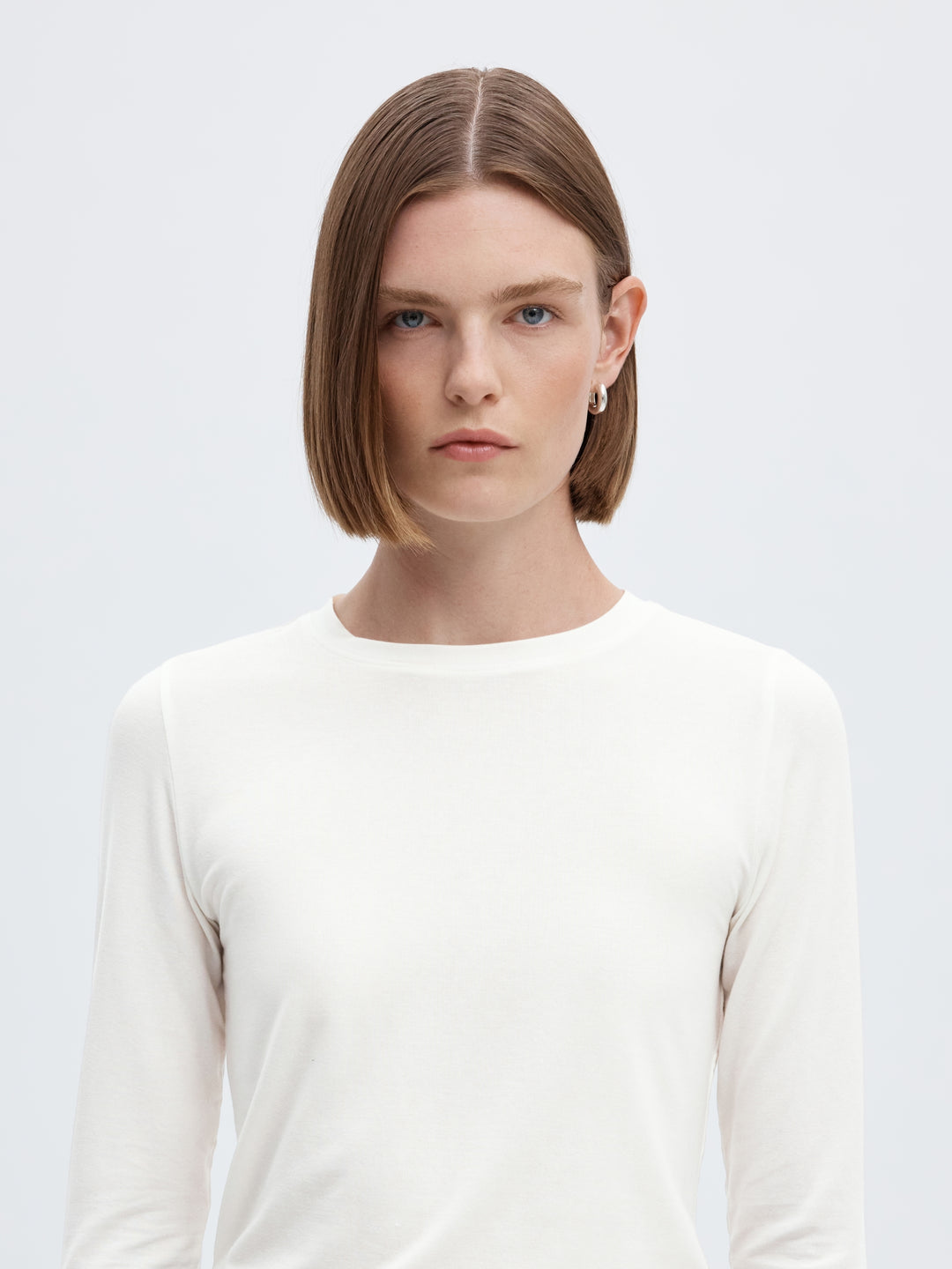 SLWMANJA LS O-NECK NOOS, Snow White 182634 Bild 5