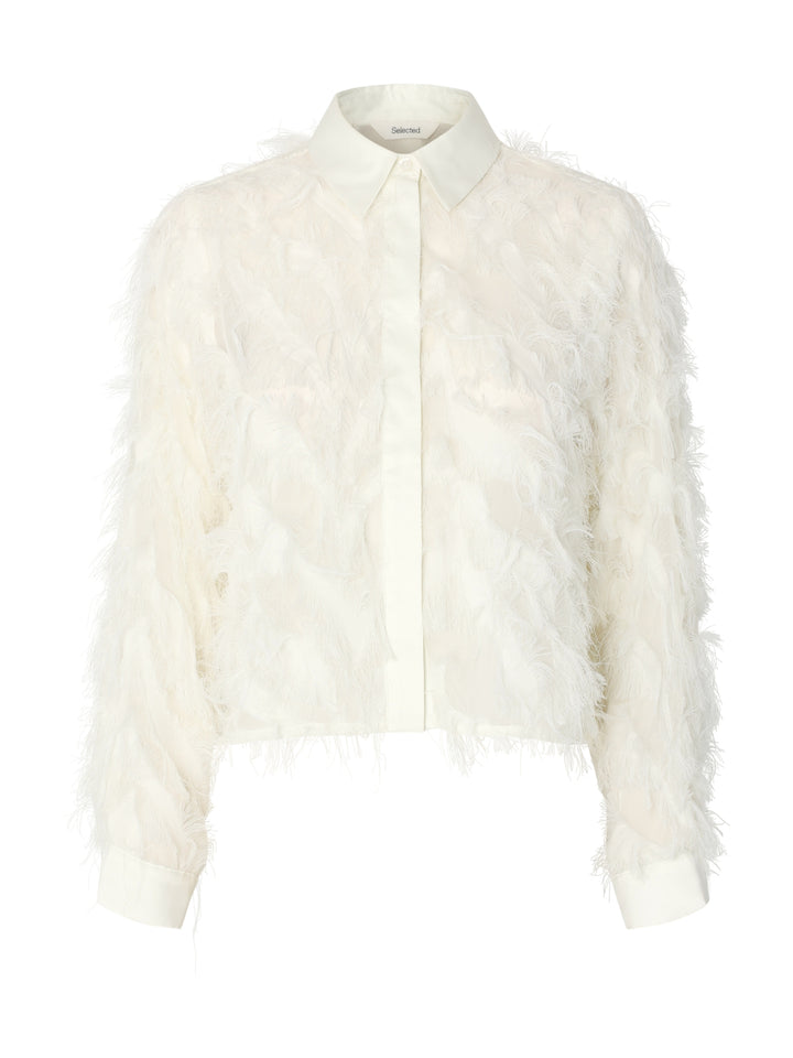 SLWMYLINE LS FLUFFY CROPPED SHIRT B, Egret 178372 Bild 1