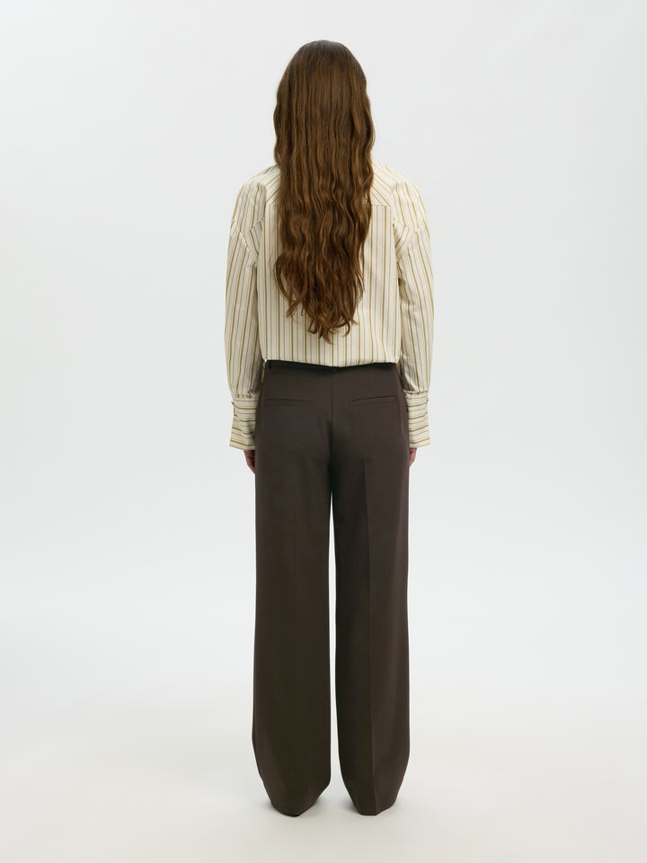 SLWRITA MW WIDE PANT MEL NOOS, Delicioso/MELANGE 180751001 Bild 2