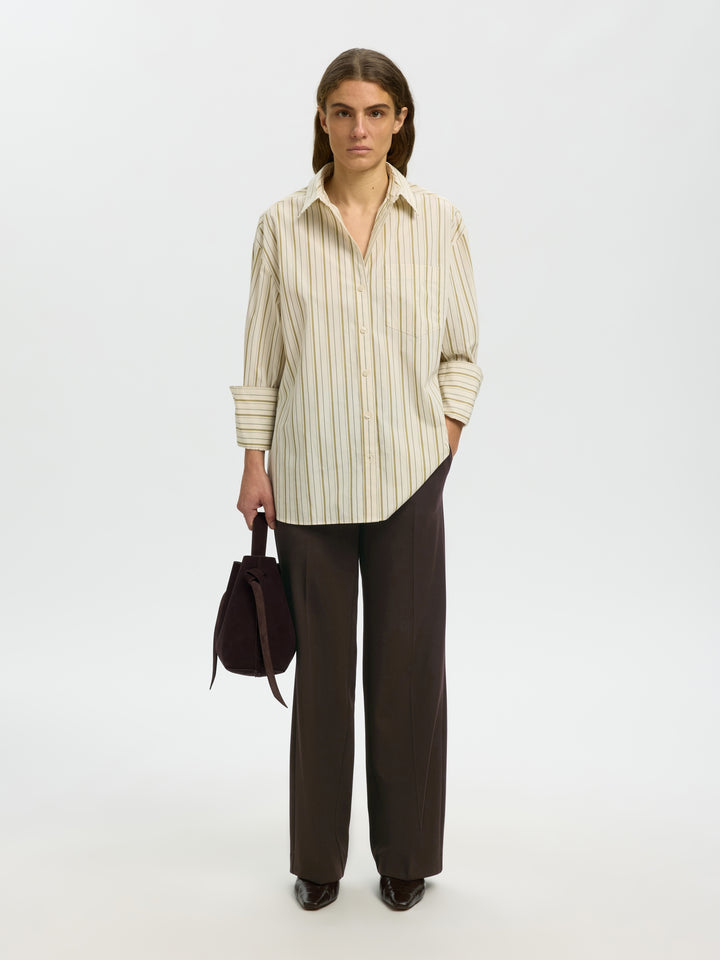 SLWRITA MW WIDE PANT MEL NOOS, Delicioso/MELANGE 180751001 Bild 3