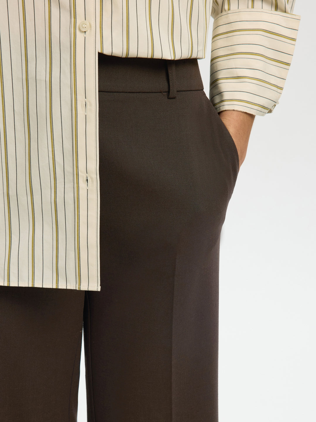 SLWRITA MW WIDE PANT MEL NOOS, Delicioso/MELANGE 180751001 Bild 5