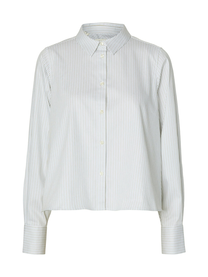 SLWROMIE LS RELAXED SHIRT, Avocado Oil/STRIPE 306985001 Bild 1