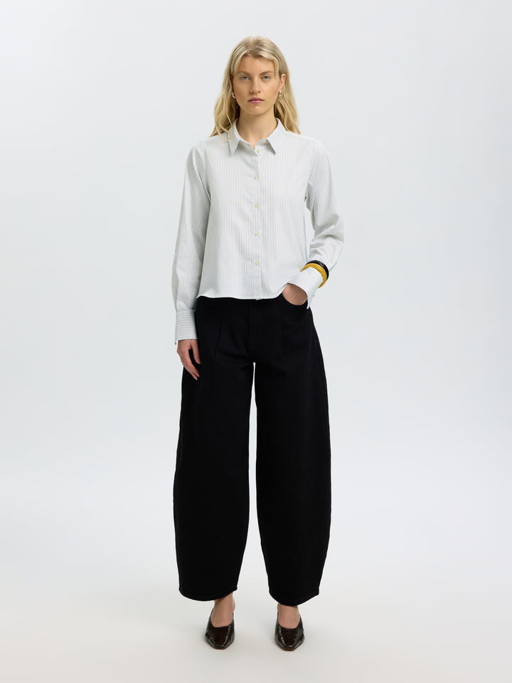 SLWROMIE LS RELAXED SHIRT, Avocado Oil/STRIPE 306985001 Bild 4