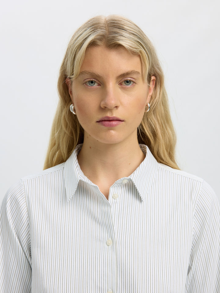 SLWROMIE LS RELAXED SHIRT, Avocado Oil/STRIPE 306985001 Bild 5