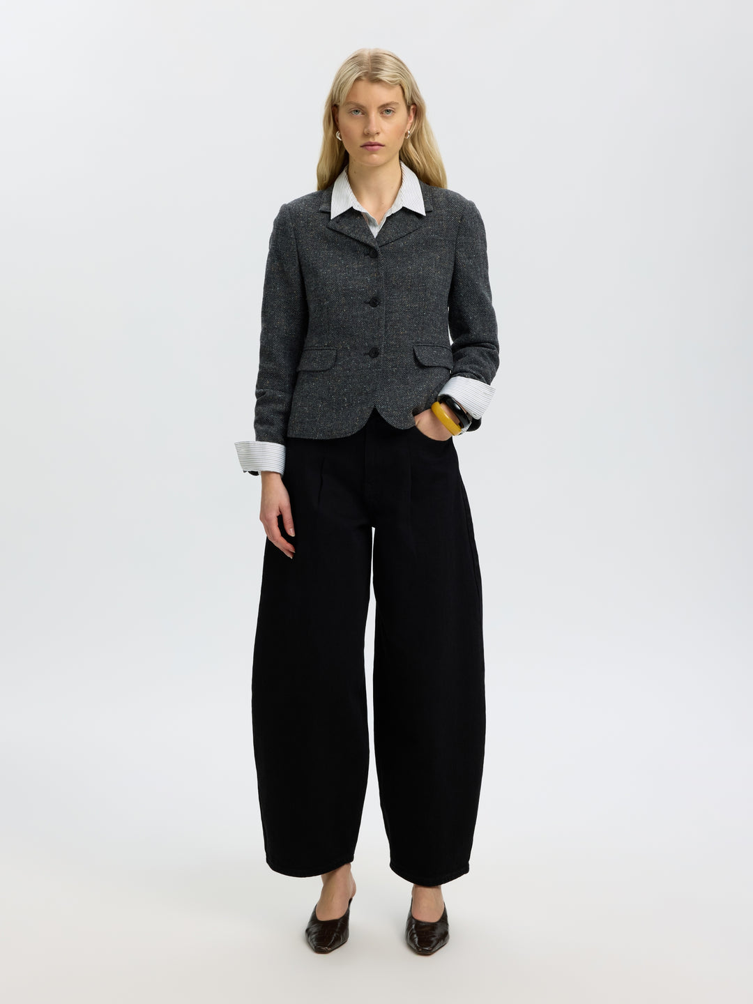 SLWROMIE LS RELAXED SHIRT, Avocado Oil/STRIPE 306985001 Bild 6
