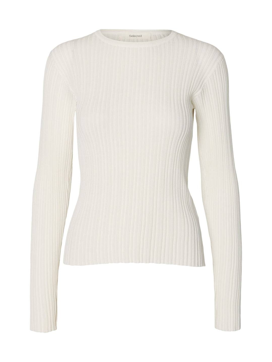 SLWTOLEDO LS KNIT STRUCTURE O-NECK, Snow White 182634 Bild 1
