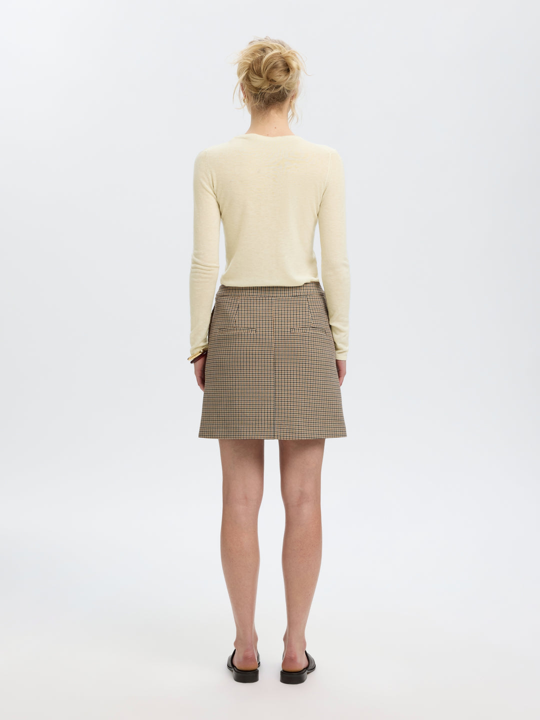 SLWVENDY LS KNIT WOOL O-NECK NOOS, Birch 179771 Bild 4