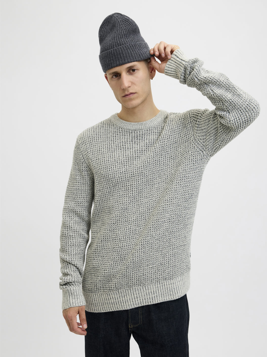 JACCOPENHAGEN WOOL BEANIE NOOS, Dark Grey Melange 179084 Bild 4