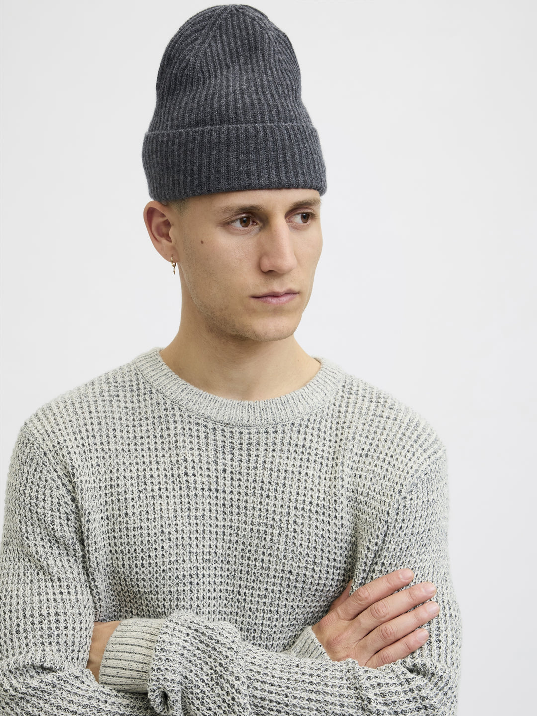 JACCOPENHAGEN WOOL BEANIE NOOS, Dark Grey Melange 179084 Bild 5