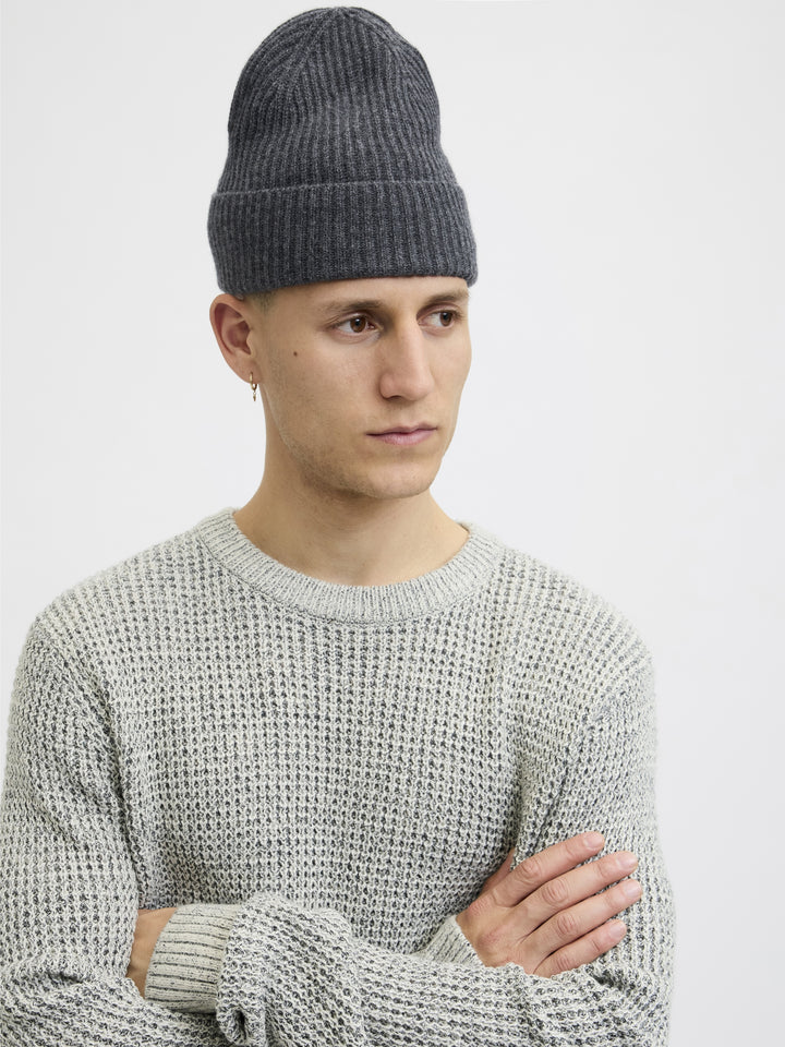JACCOPENHAGEN WOOL BEANIE NOOS, Dark Grey Melange 179084 Bild 5