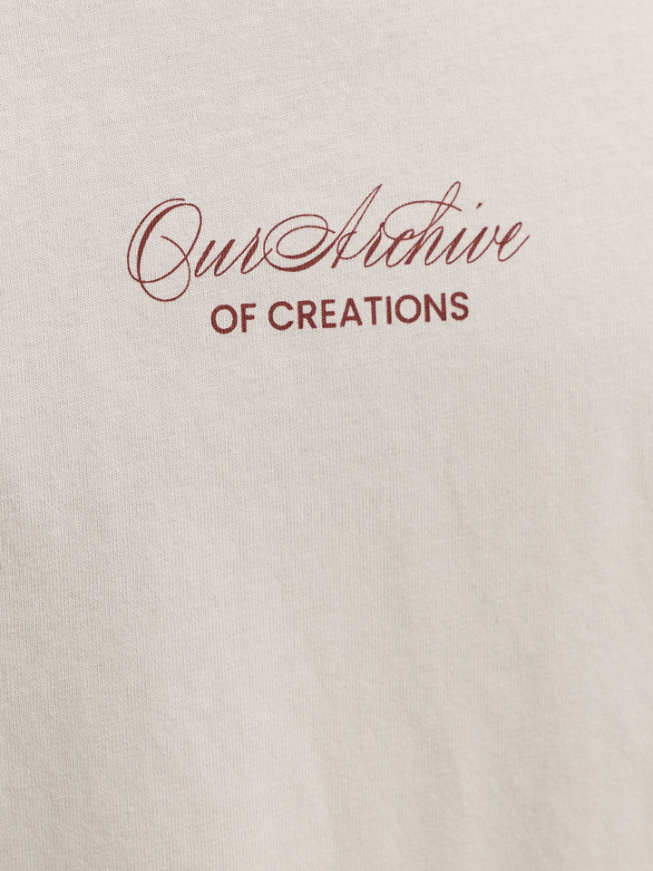 JJART PRINT TEE SS CREW NECK, Moonbeam 176631 Bild 2