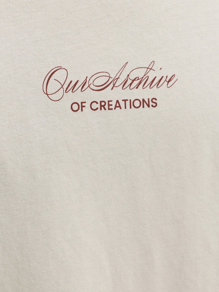JJART PRINT TEE SS CREW NECK, Moonbeam 176631 Bild 2