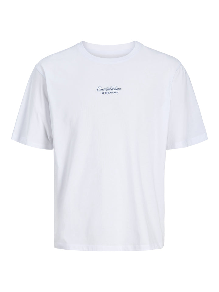 JJART PRINT TEE SS CREW NECK, Bright White 177627 Bild 1