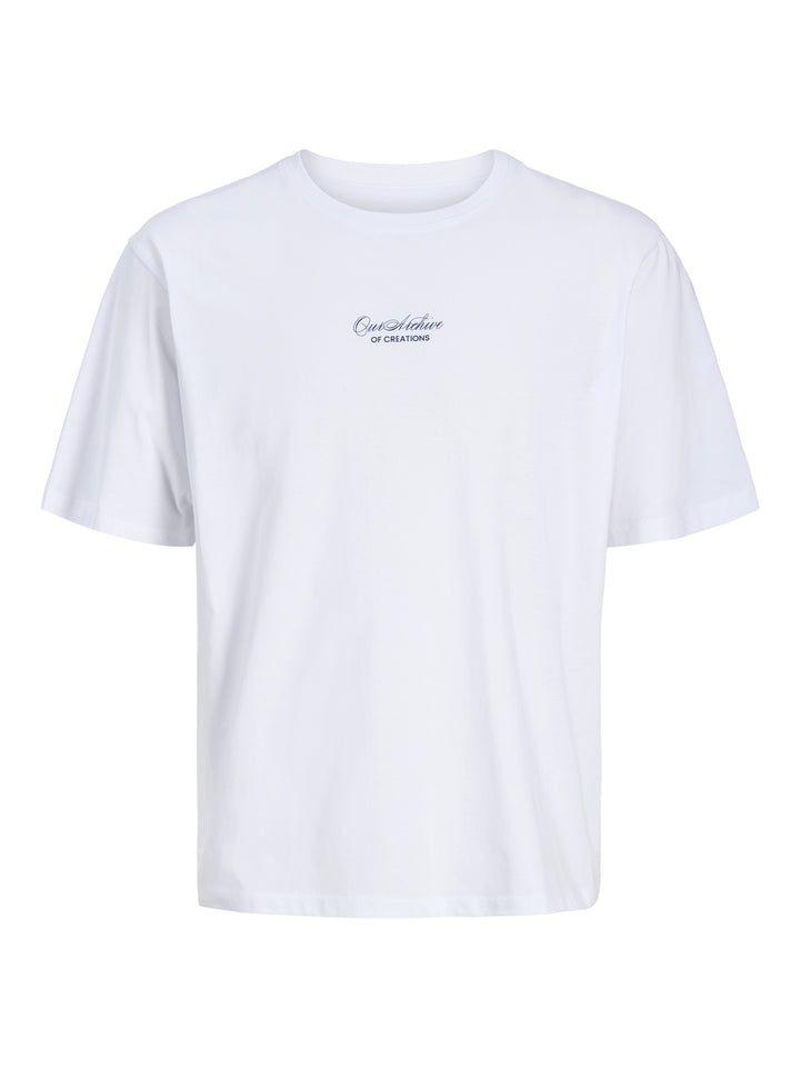 JJART PRINT TEE SS CREW NECK, Bright White 177627 Bild 1