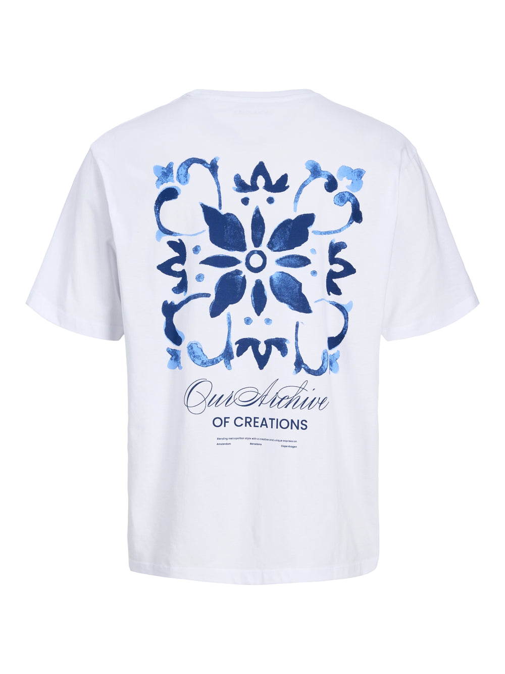 JJART PRINT TEE SS CREW NECK, Bright White 177627 Bild 2