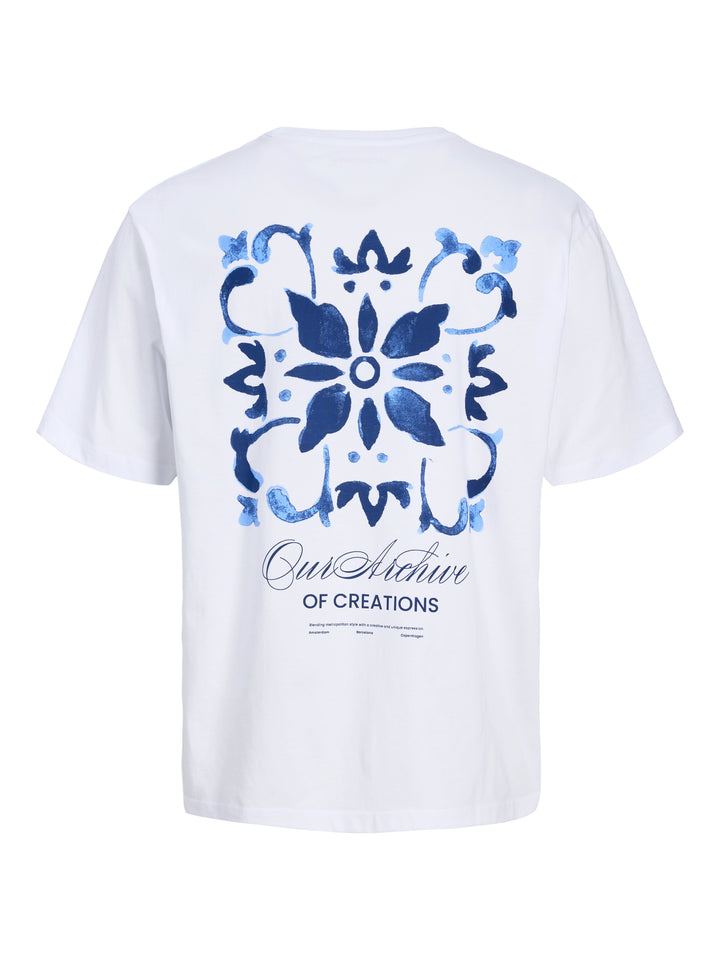 JJART PRINT TEE SS CREW NECK, Bright White 177627 Bild 2