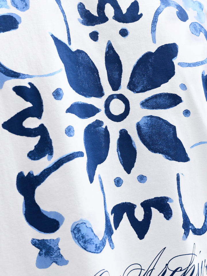 JJART PRINT TEE SS CREW NECK, Bright White 177627 Bild 4