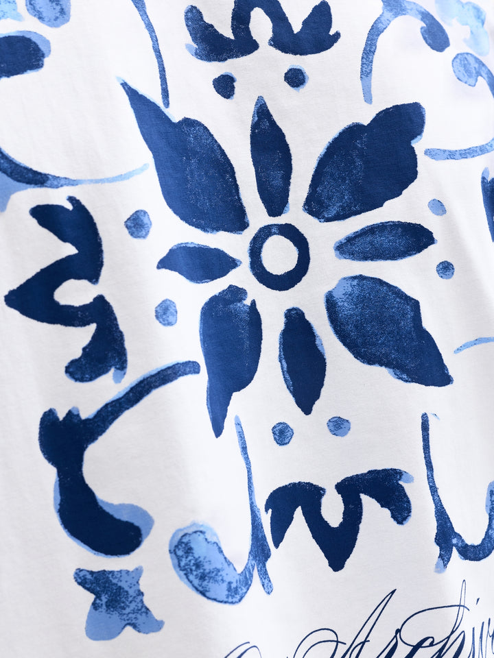 JJART PRINT TEE SS CREW NECK, Bright White 177627 Bild 4