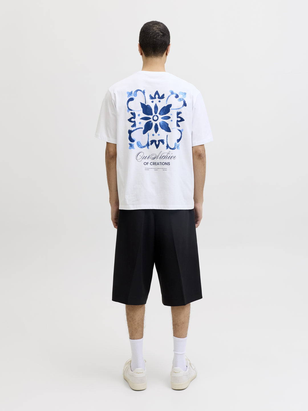 JJART PRINT TEE SS CREW NECK, Bright White 177627 Bild 6