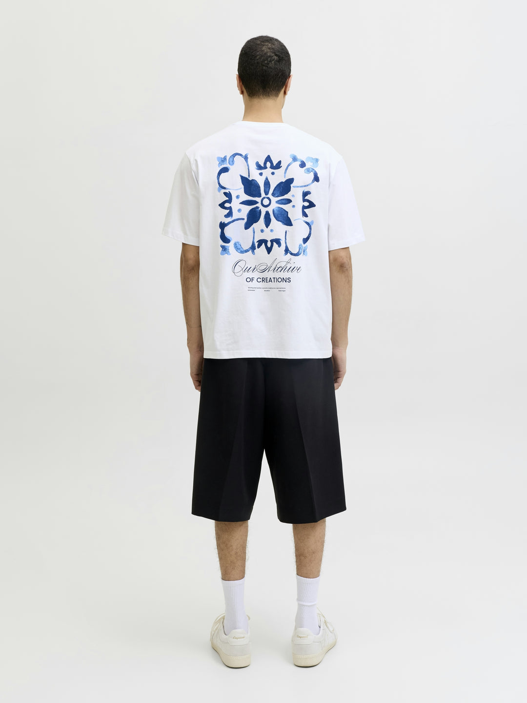 JJART PRINT TEE SS CREW NECK, Bright White 177627 Bild 6