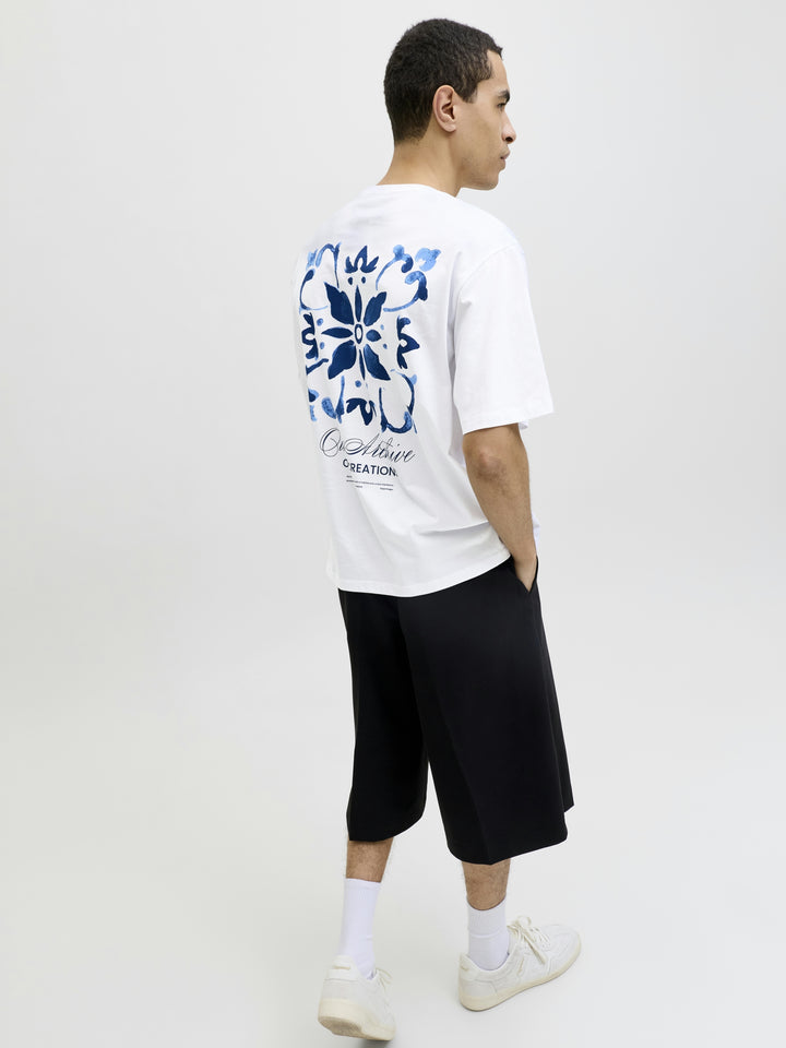 JJART PRINT TEE SS CREW NECK, Bright White 177627 Bild 8