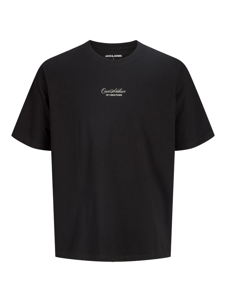 JJART PRINT TEE SS CREW NECK, Black 178012 Bild 1