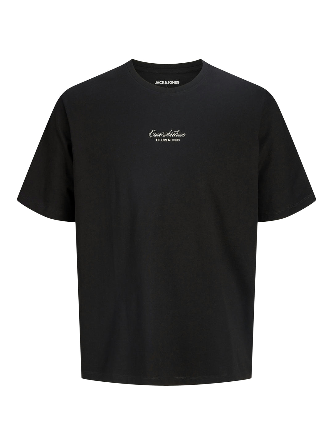 JJART PRINT TEE SS CREW NECK, Black 178012 Bild 1