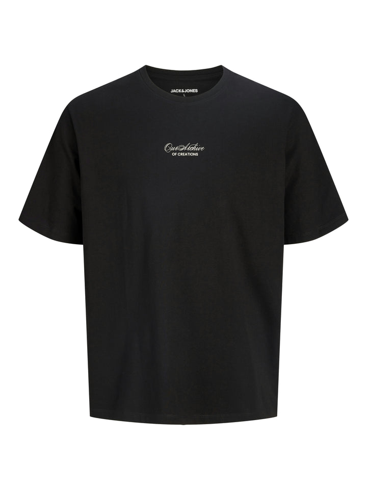 JJART PRINT TEE SS CREW NECK, Black 178012 Bild 1