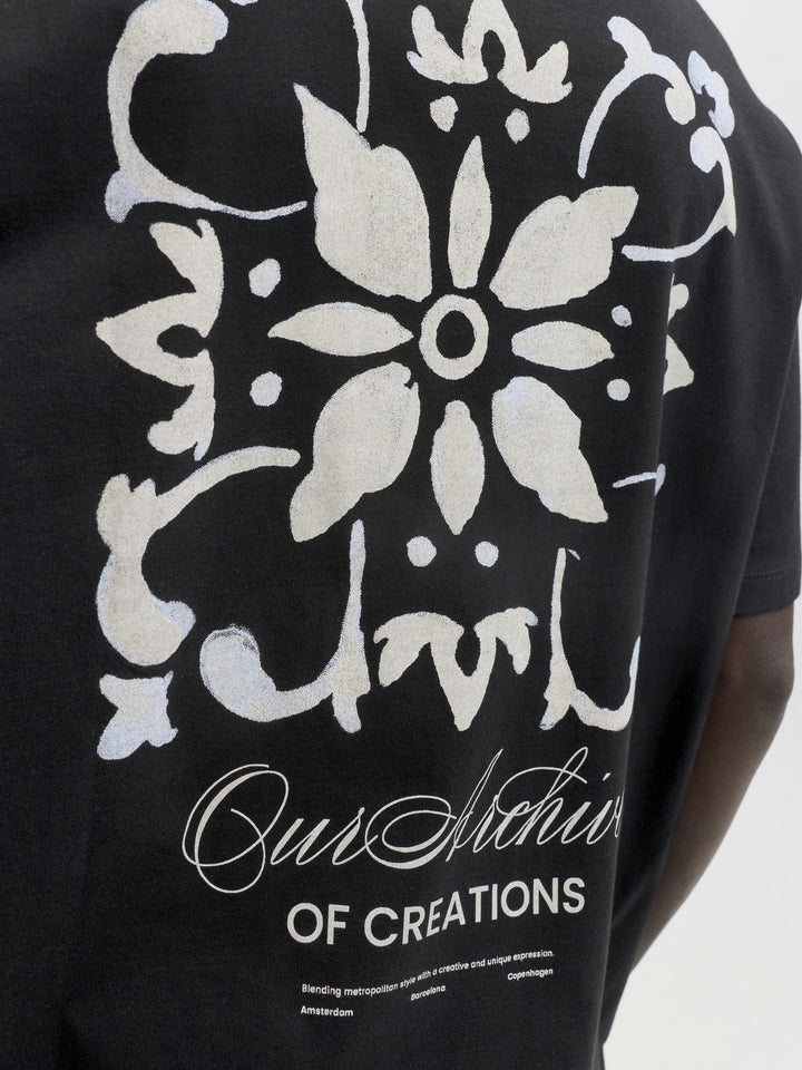 JJART PRINT TEE SS CREW NECK, Black 178012 Bild 3