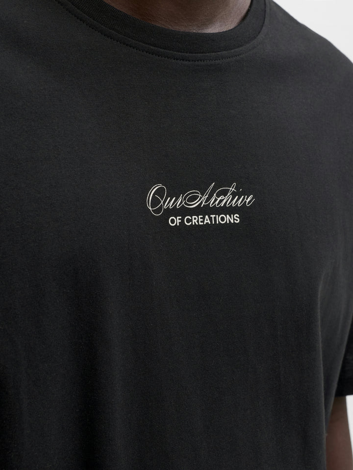 JJART PRINT TEE SS CREW NECK, Black 178012 Bild 4