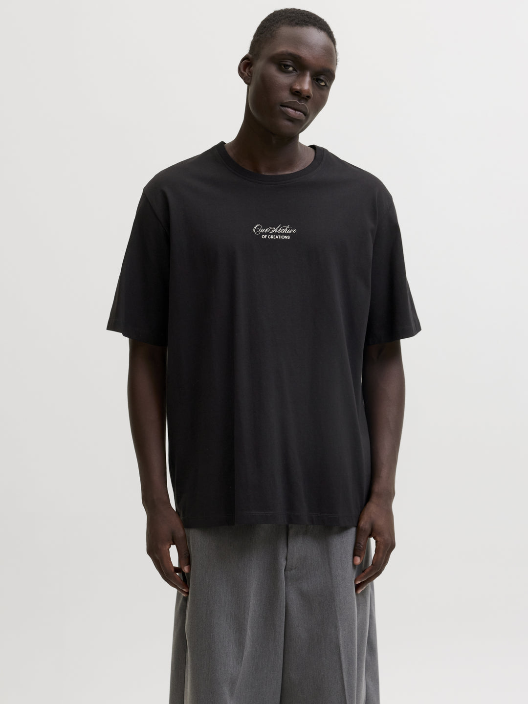JJART PRINT TEE SS CREW NECK, Black 178012 Bild 5