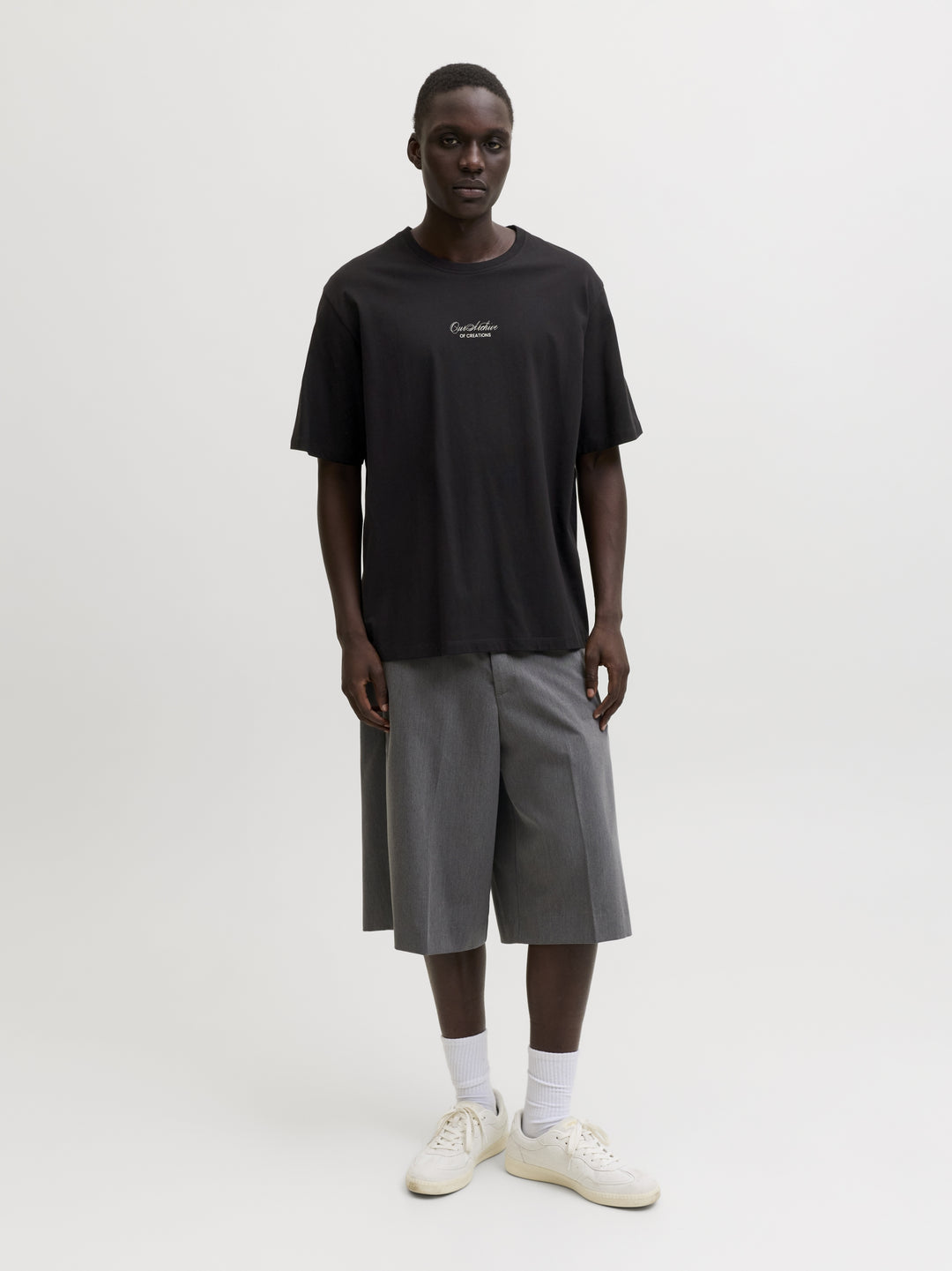 JJART PRINT TEE SS CREW NECK, Black 178012 Bild 6