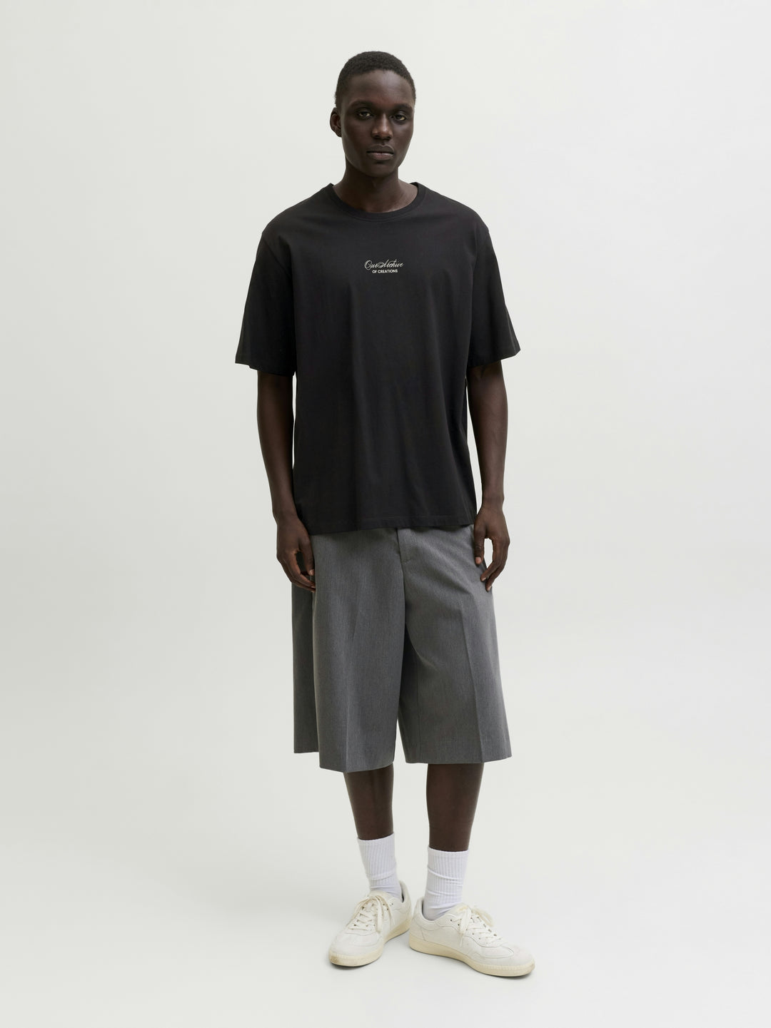 JJART PRINT TEE SS CREW NECK, Black 178012 Bild 6