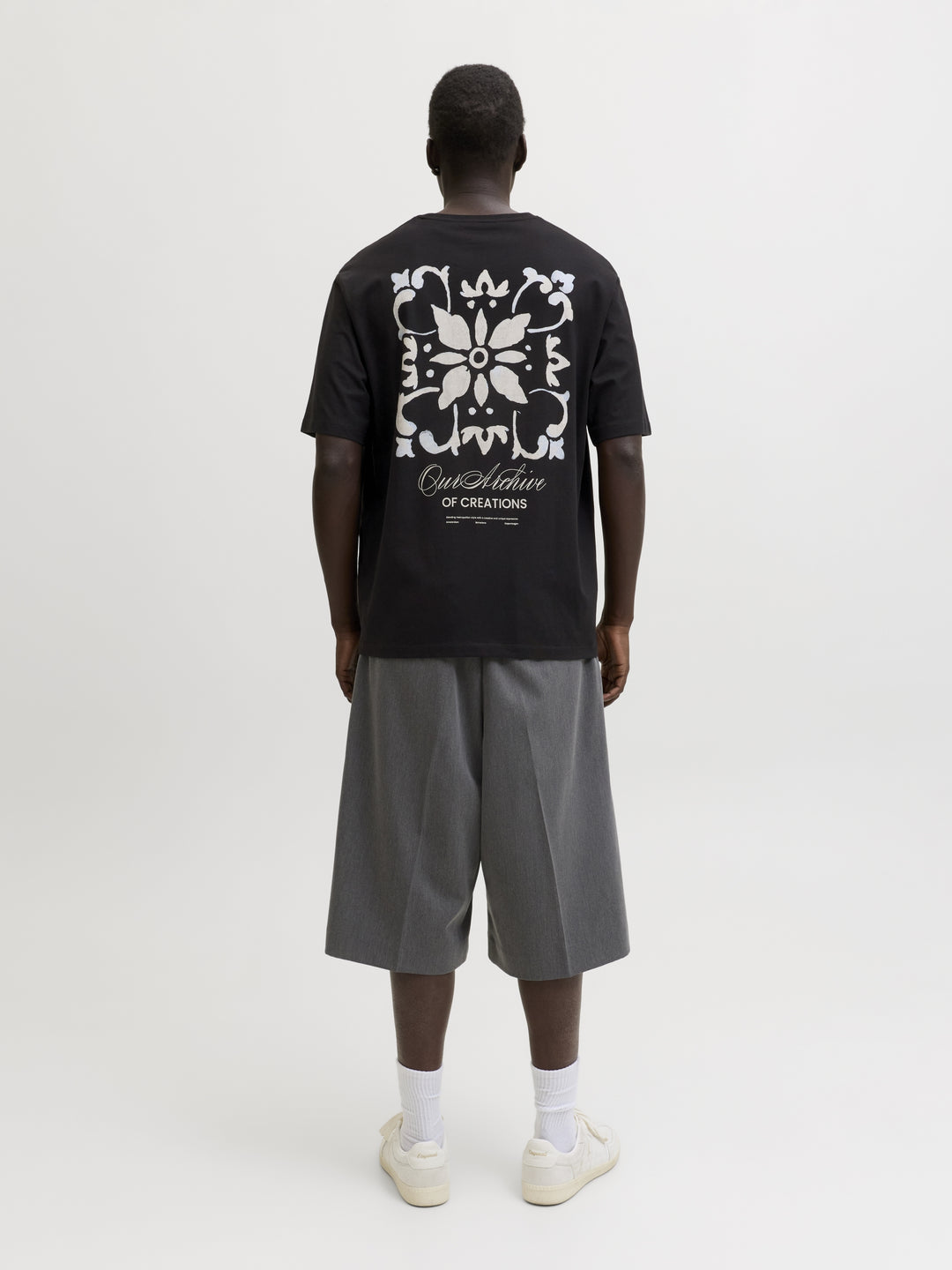 JJART PRINT TEE SS CREW NECK, Black 178012 Bild 7