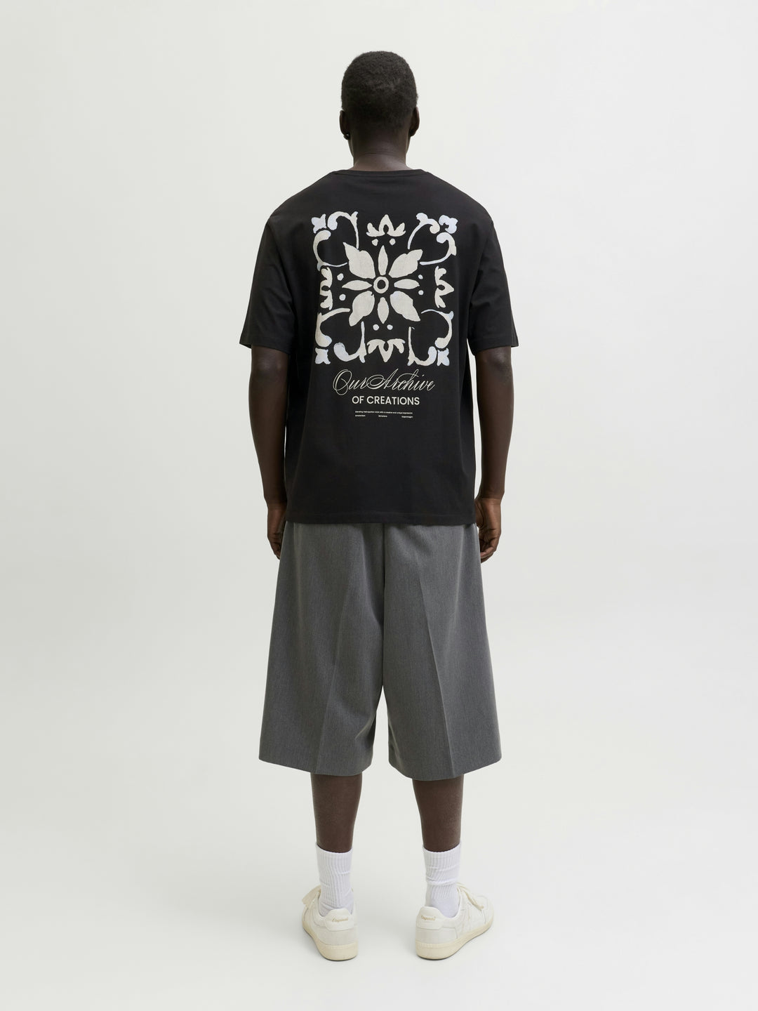 JJART PRINT TEE SS CREW NECK, Black 178012 Bild 7