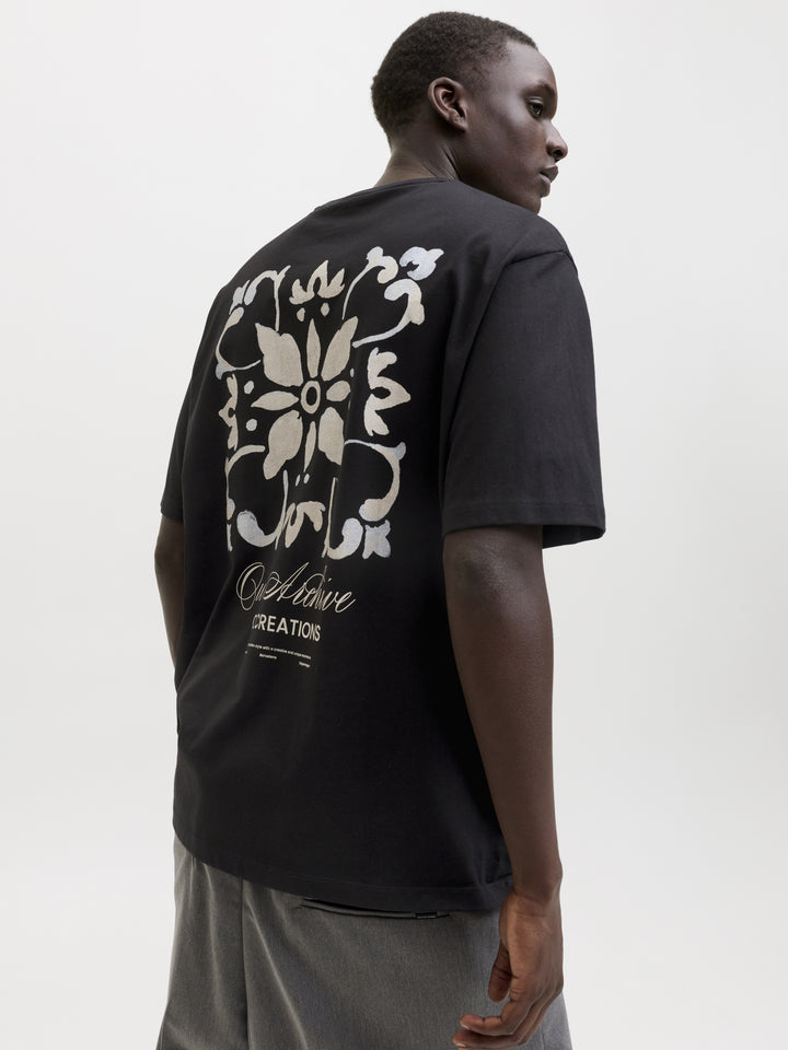 JJART PRINT TEE SS CREW NECK, Black 178012 Bild 8
