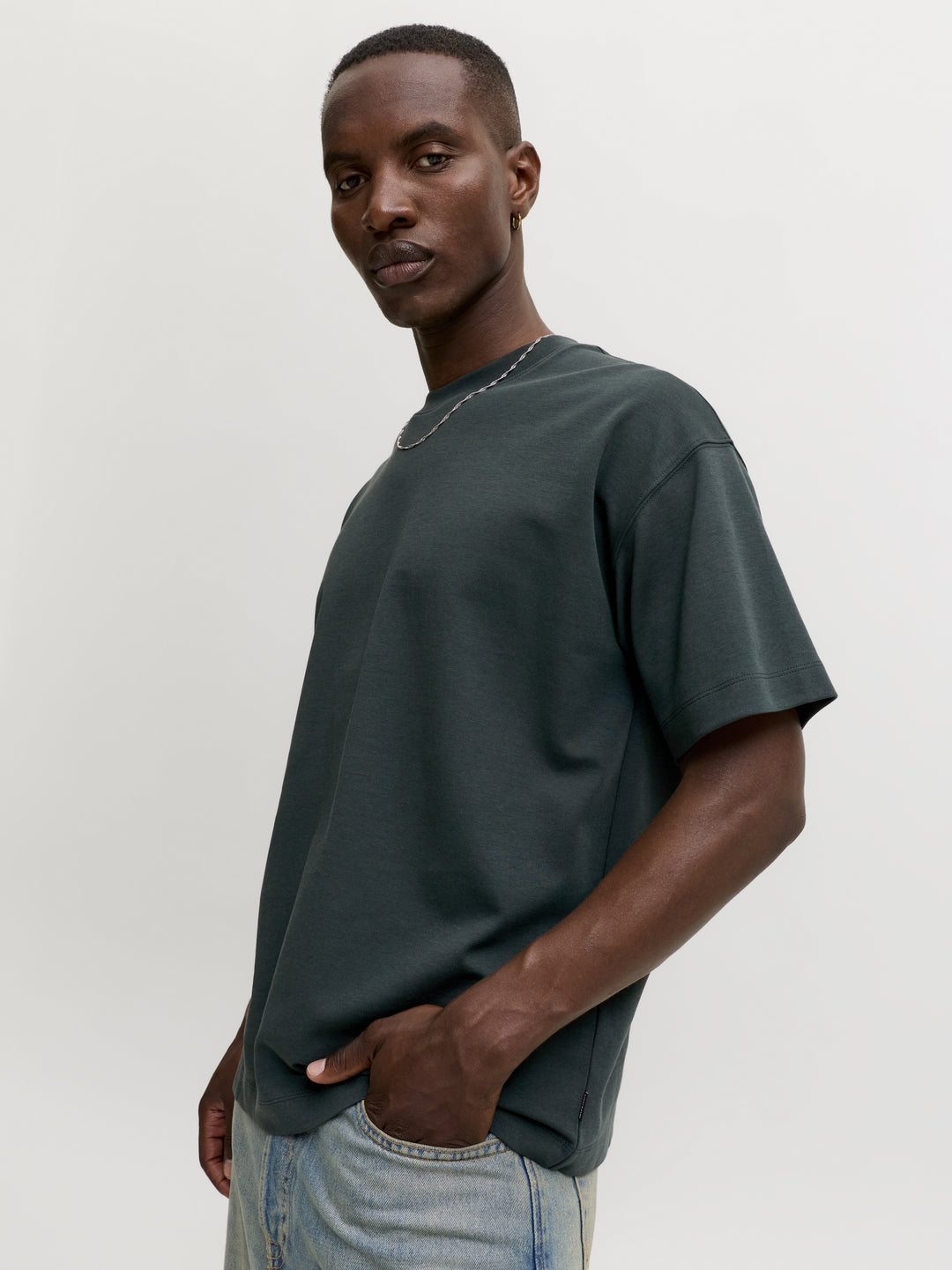 JJEBARRON TEE SS O-NECK NOOS, Scarab 177578 Bild 7