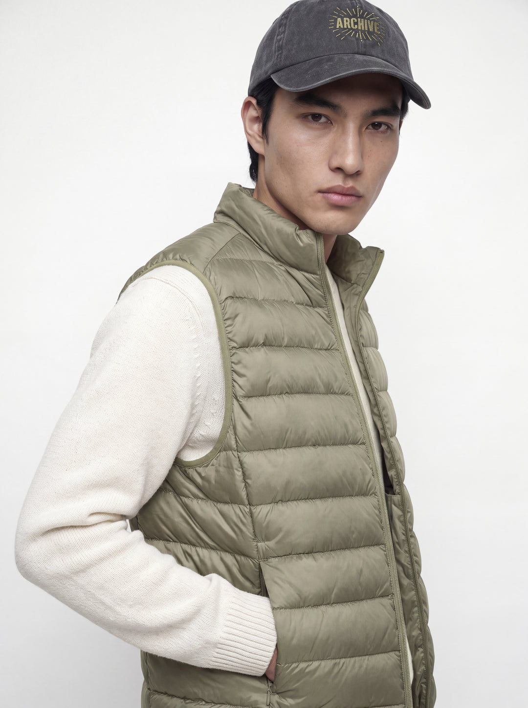 JJEBERG LIGHT DOWN BODYWARMER NOOS, Vetiver 176725 Bild 5
